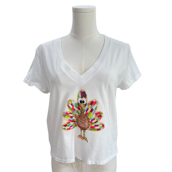 Colorful Turkey Fall Tee M Universal Thread Thanksgiving Kidcore Cartooncore - Picture 5 of 8